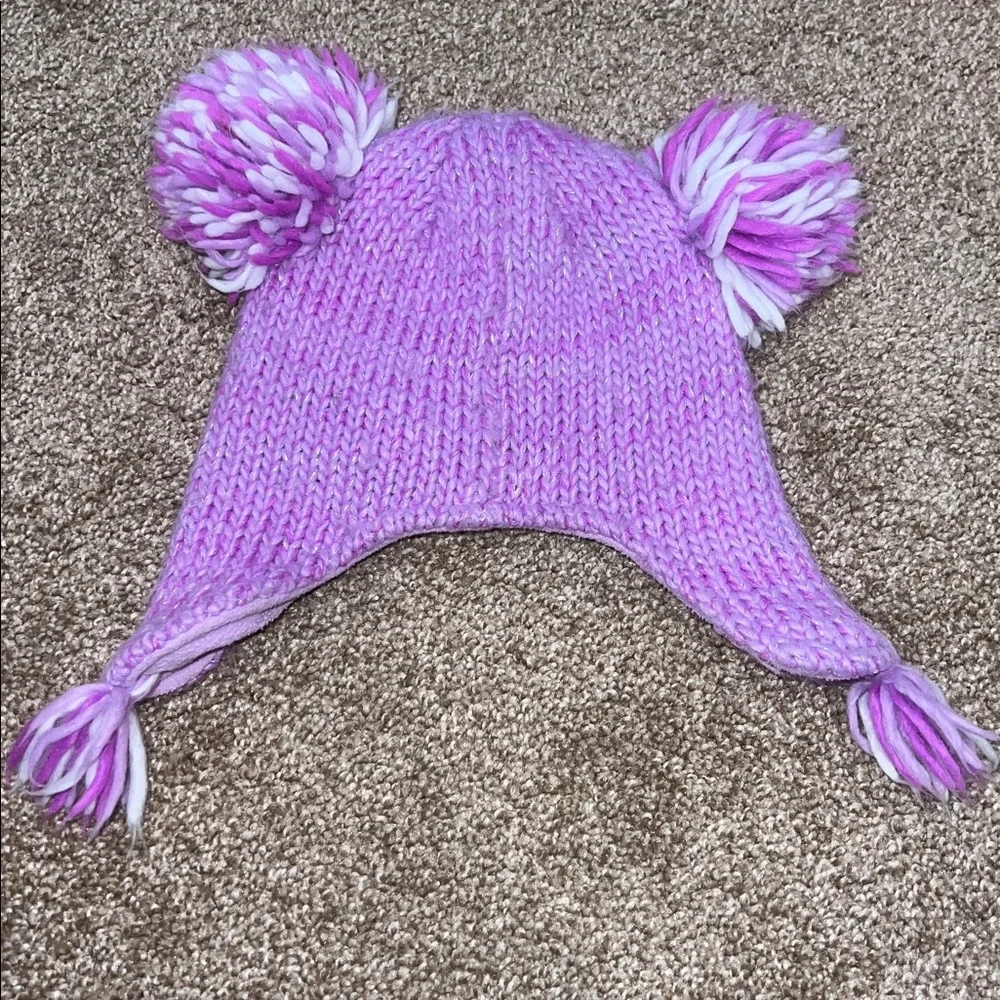 PLACE Lavender Owl Fleece Lined Hat